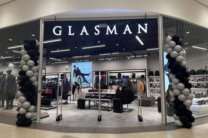 GLASMAN — магазин мужской одежды — в ТРЦ Aport Mall East